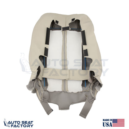 Fits 2009 - 2012 Lincoln MKS Front Lt. Camel Vinyl Seat Covers, Perforated 4PCS - OEM-Style Replacement Seat Cover