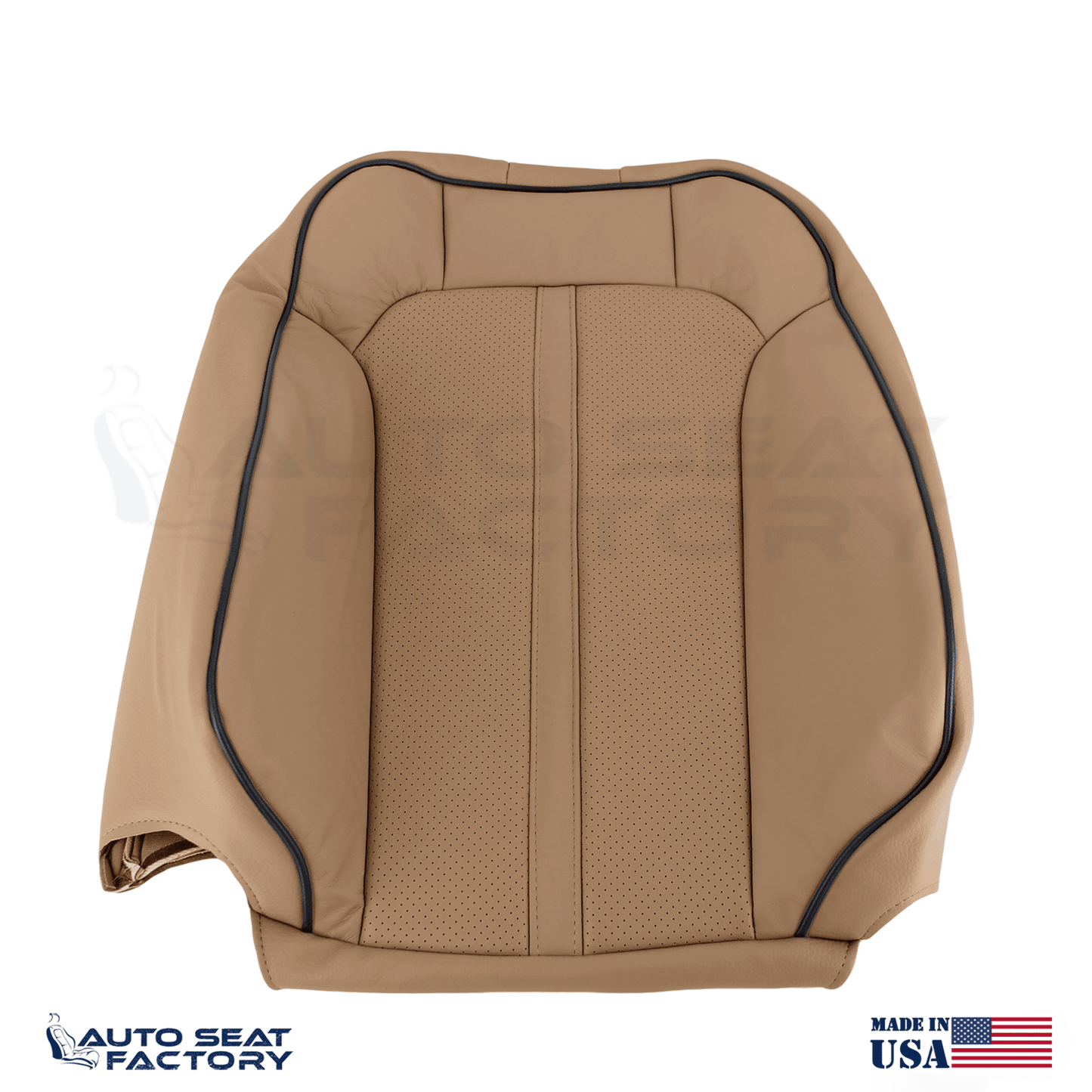 2011 - 2015 Lincoln MKX Perforated Driver Canyon Vinyl Seat Covers 2PCS - OEM-Style Replacement Seat Cover