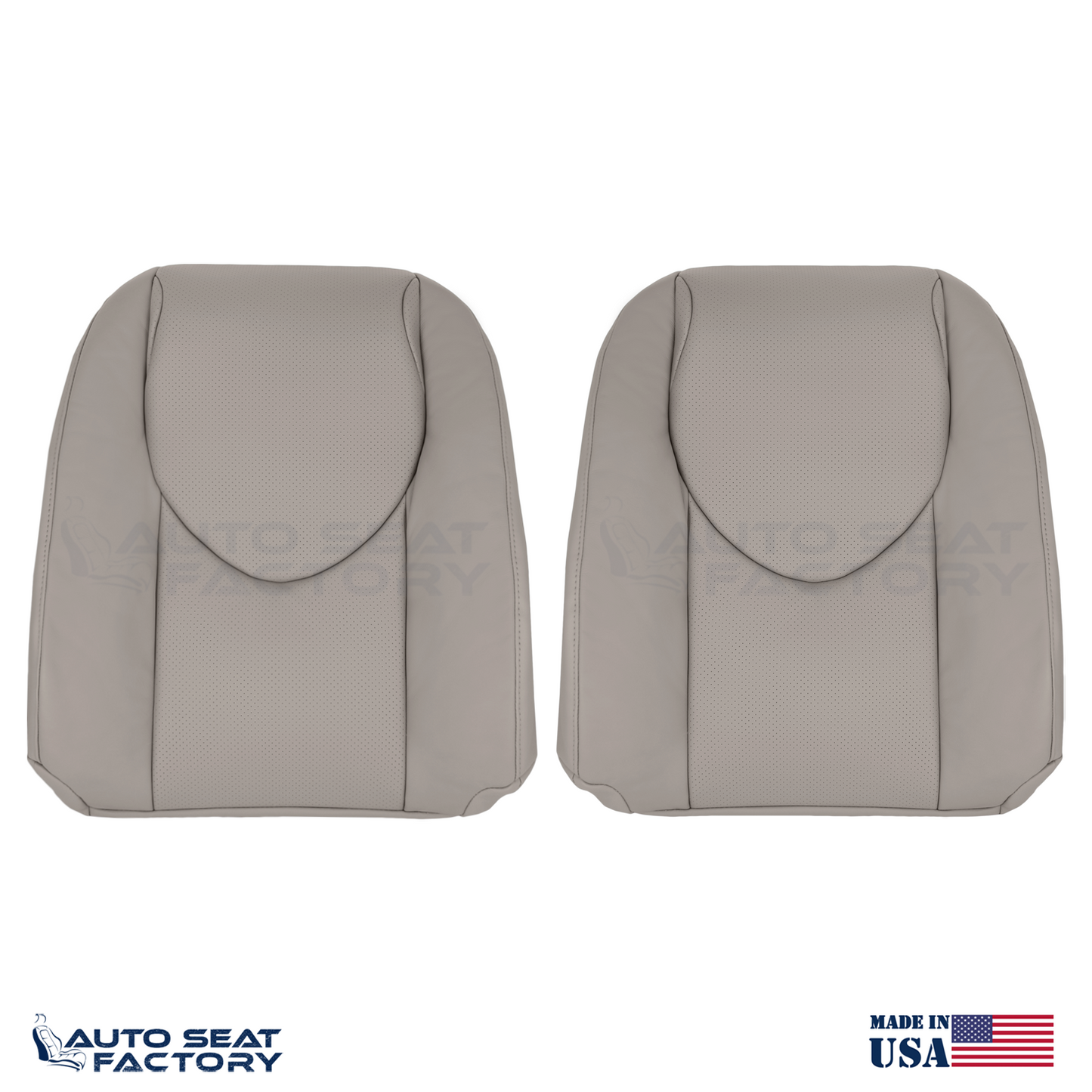 2006 - 2008 Fits Toyota RAV4 Front Left Right Taupe Vinyl Seat Covers, Perf. - OEM-Style Replacement Seat Cover