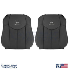 2009 - 2013 Fits Infiniti G37 Coupe FRONT Top Black Vinyl Seat Covers, Perf. 2PC - OEM-Style Replacement Seat Cover