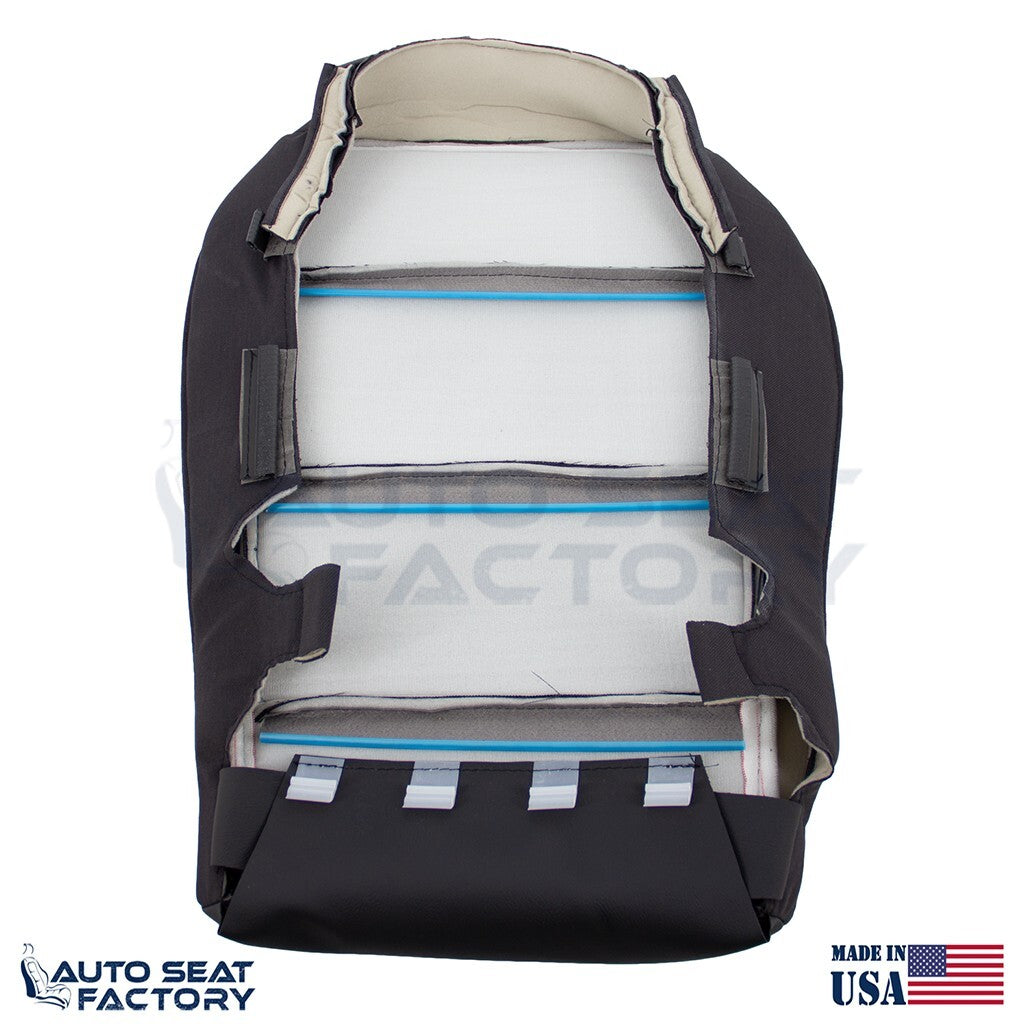 2019 - 2023 GMC Chevy Silverado Top & Bottom Black Cloth Seat Covers (Square) - OEM-Style Replacement Seat Cover