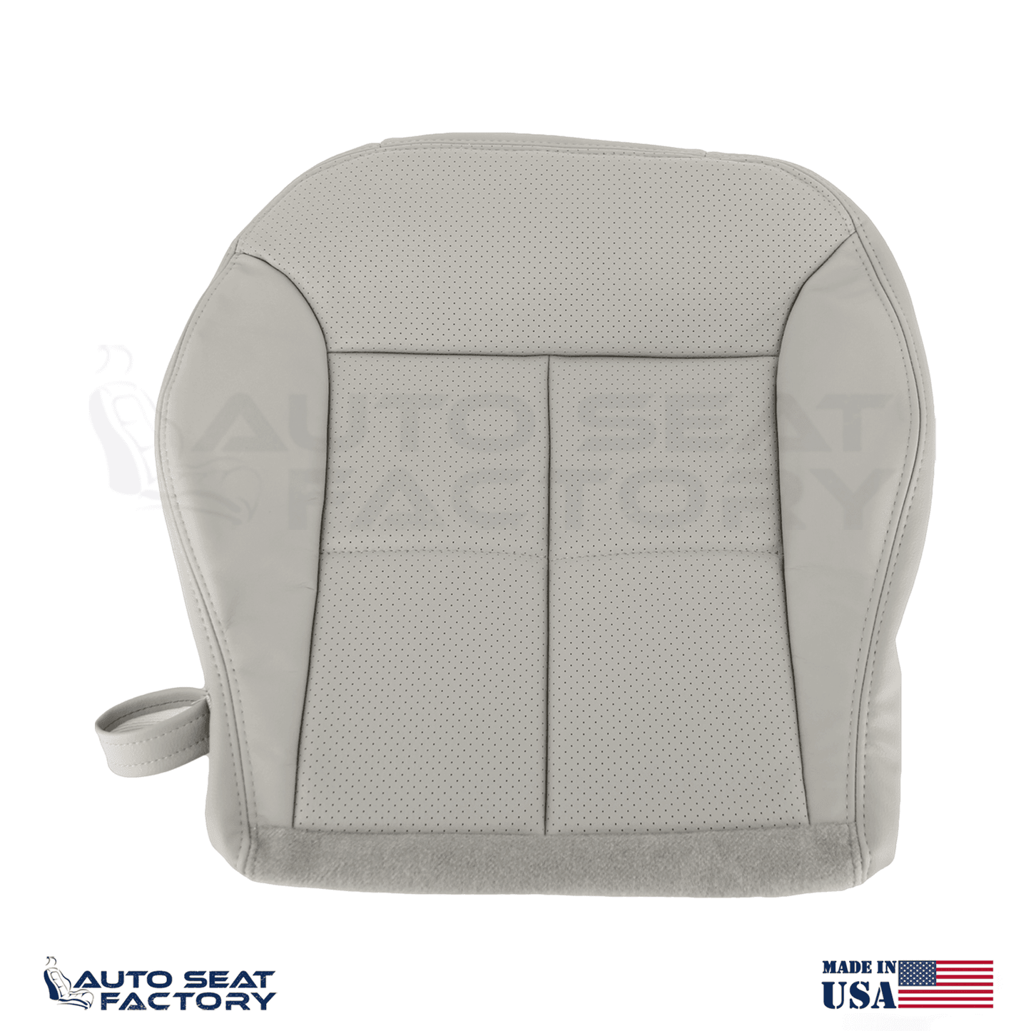 Fits 2007-2010 Lincoln MKX Perforated Left & Right Bottom Gray Vinyl Seat Covers - OEM-Style Replacement Seat Cover