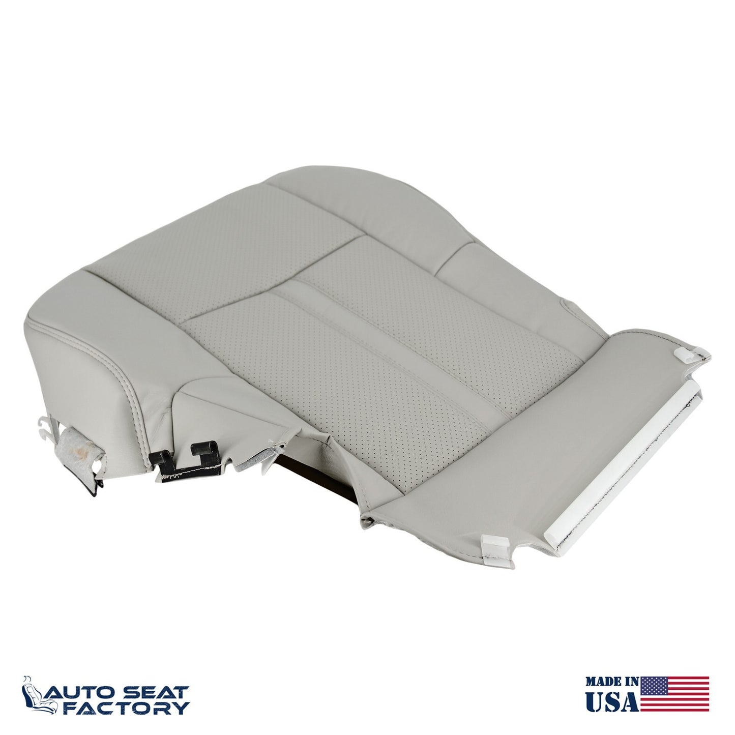 Fits 2010 - 2019 Lincoln MKT Driver Bottom Gray Vinyl Seat Cover, Perforated - OEM-Style Replacement Seat Cover