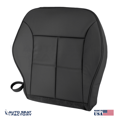 Fits 2007 - 2010 Lincoln MKX Perf Lower Driver Black Leather Seat Cover + Piping - OEM-Style Replacement Seat Cover