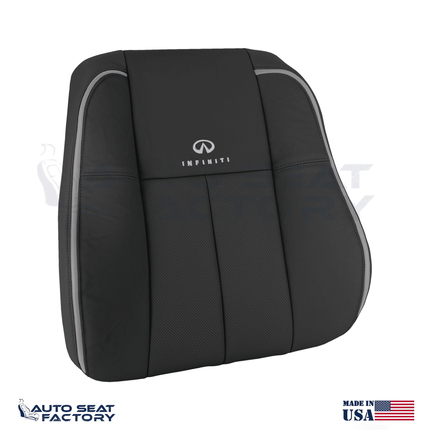 2006 -2010 Fits Infiniti M45 M35 Driver Top & Bottom Black VL Seat Covers, Perf. - OEM-Style Replacement Seat Cover