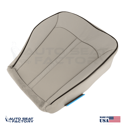 2011 - 2015 Lincoln MKX Perforated Driver Perf Med Light Stone Vinyl Seat Covers - OEM-Style Replacement Seat Cover