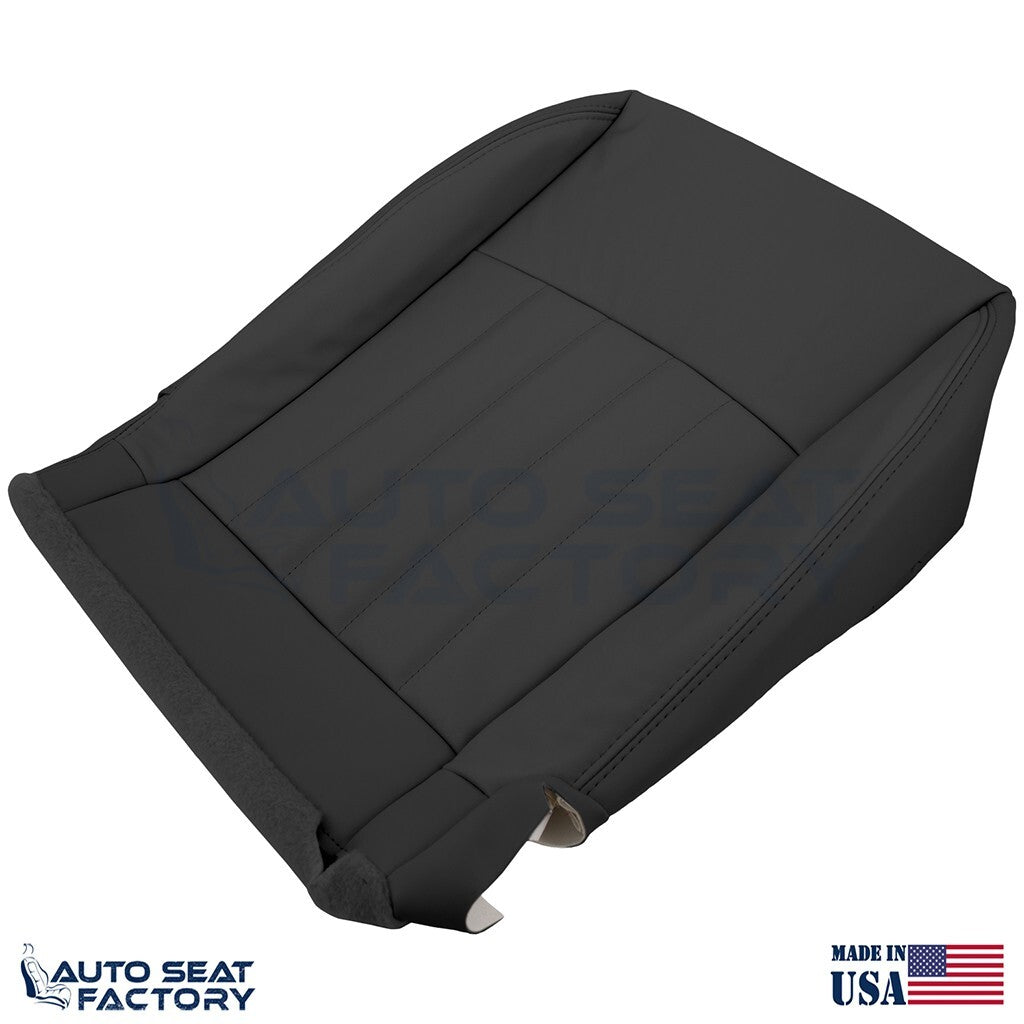 2014 - 2017 Fits Infiniti QX50 PASSENGER Top & Bottom Black Leather Seat Covers - OEM-Style Replacement Seat Cover