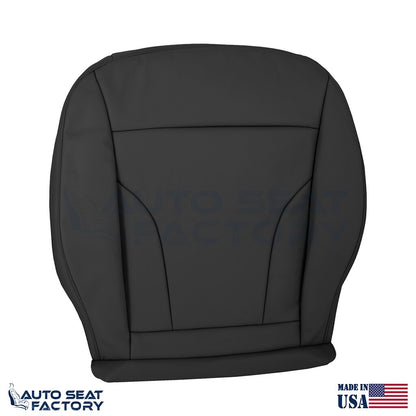 Fits 2013 - 2017 Audi Q5 Driver & Passenger Side Bottom Black Leather Seat Cover - OEM-Style Replacement Seat Cover
