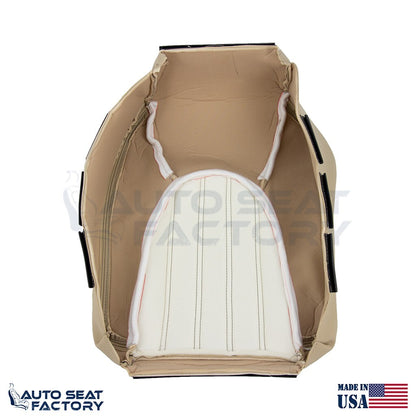 Fits 1997 - 2000 Jaguar XK8 Driver Side Top & Bottom Tan Leather Seat Covers - OEM-Style Replacement Seat Cover