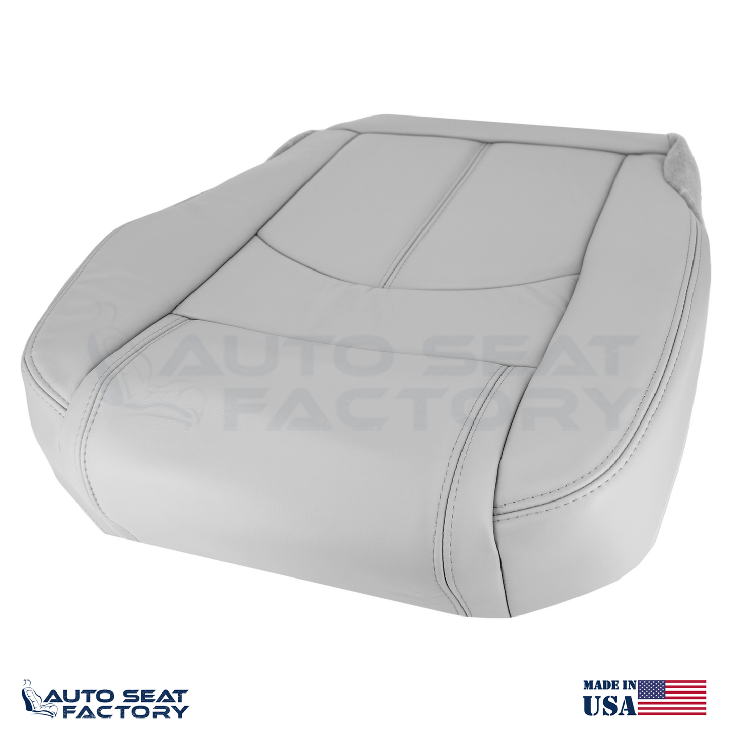 Fits 2013 - 2017 GMC Acadia Driver Bottom Solid Lt. Titanium Vinyl Seat Cover - OEM-Style Replacement Seat Cover