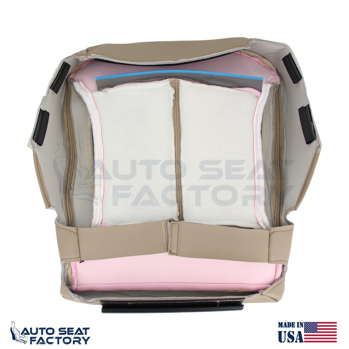 Fits 2010 - 2013 Buick LaCrosse RIGHT Top & Bottom Tan Vinyl Seat Covers, Perf. - OEM-Style Replacement Seat Cover