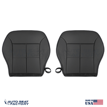 Fits 2007 - 2010 Lincoln MKX Perf FRONT Bottom Black Leather Seat Cover + Piping - OEM-Style Replacement Seat Cover
