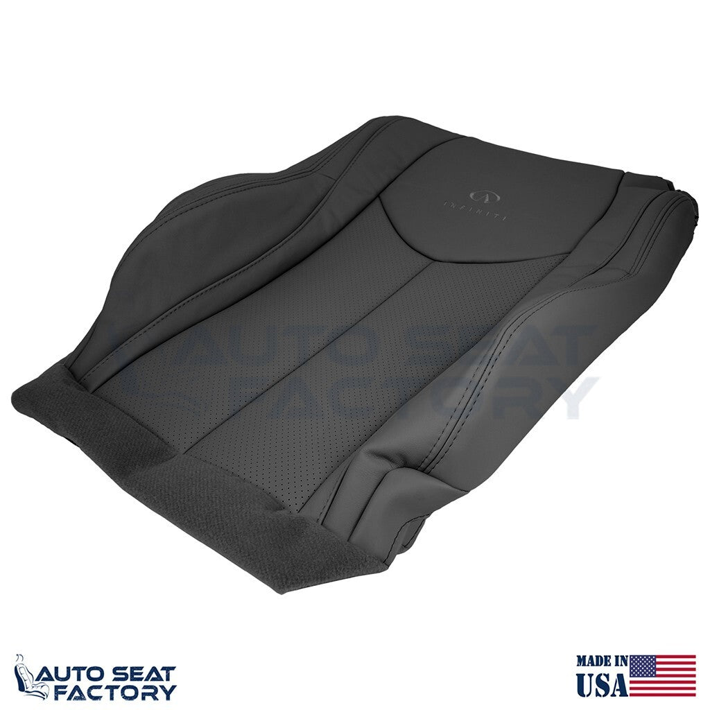 2009 -2013 Fits Infiniti G37 CONVERTIBLE Front 4PC Black Vinyl Seat Cover, Perf - OEM-Style Replacement Seat Cover