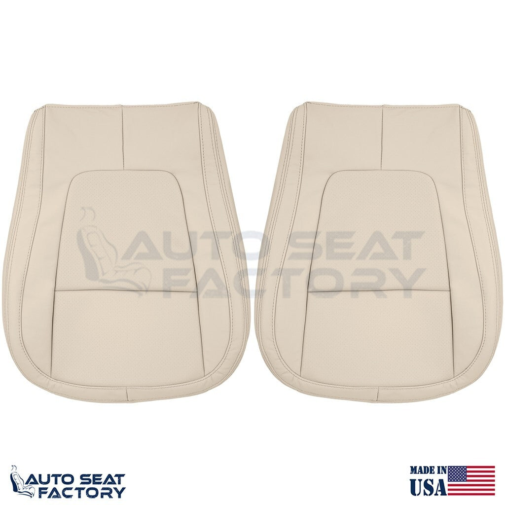 2009 - 2015 Fits Jaguar XF X2 Lower LEFT & RIGHT Tan Leather Seat Covers, Perf - OEM-Style Replacement Seat Cover