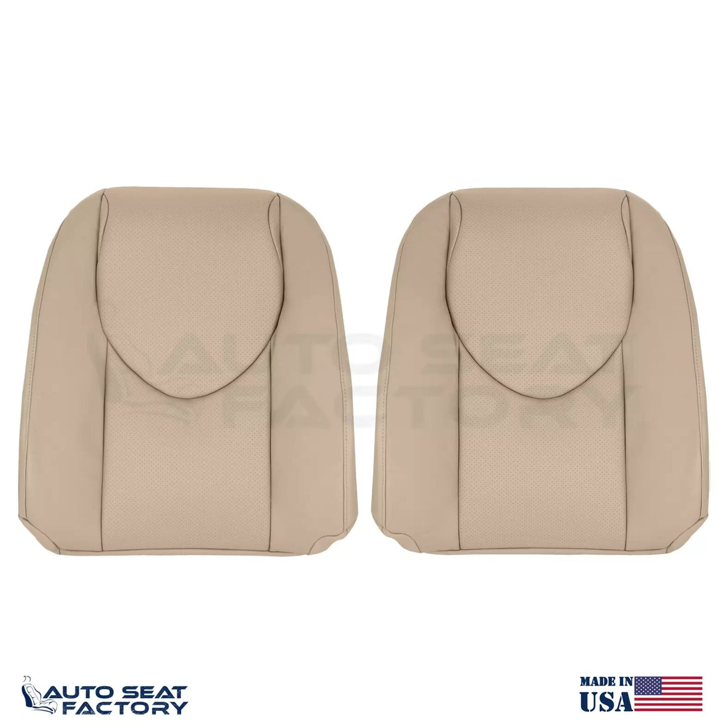 2009 - 2012 Fits Toyota RAV4 Front Left Right BEIGE Leather Seat Cover, Perf. - OEM-Style Replacement Seat Cover