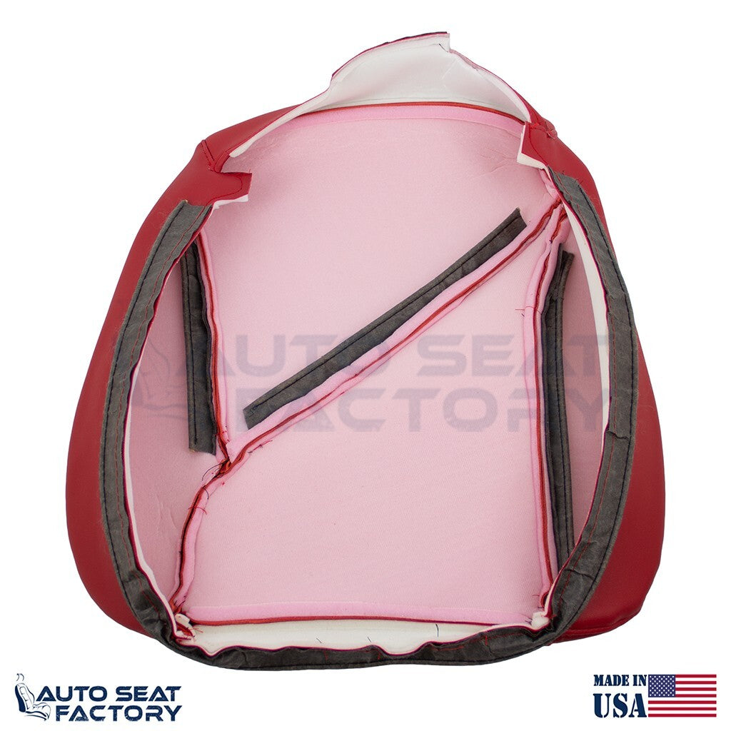 1994 - 1996 Fits Chevy Corvette Driver & Passenger Bottoms Red Vinyl Seat Covers - OEM-Style Replacement Seat Cover