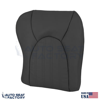 1997 - 2000 Jaguar XK8 Driver & Passenger Bottom Black Leather Seat Covers - OEM-Style Replacement Seat Cover