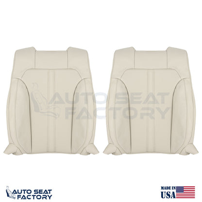 Fits 2009 -2012 Lincoln MKS Front Top Lt Camel Vinyl Seat Covers, Perforated 2PC - OEM-Style Replacement Seat Cover