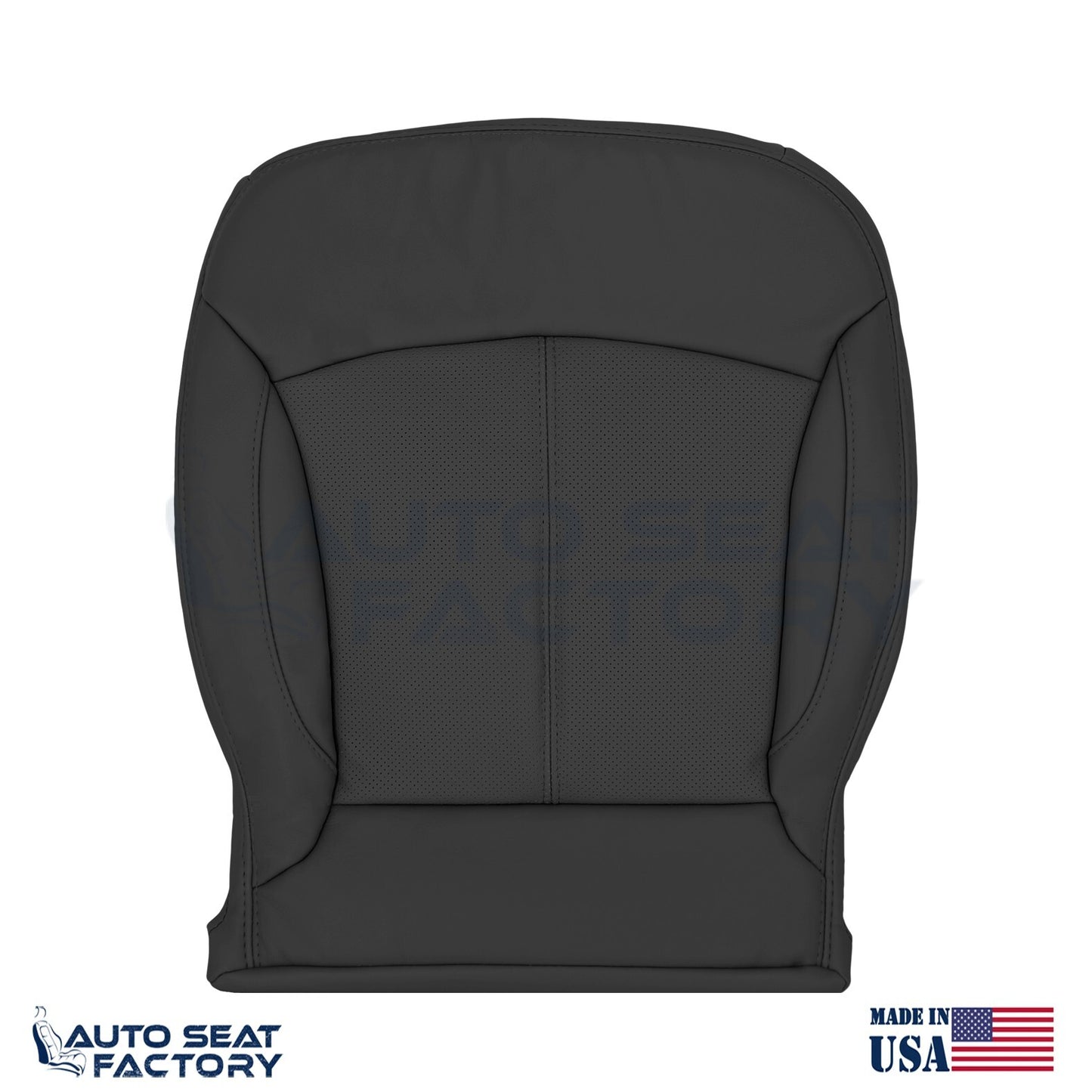 Fits 2010 - 2013 Buick LaCrosse Left & Right Blk Leather Seat Covers, Perf. - OEM-Style Replacement Seat Cover