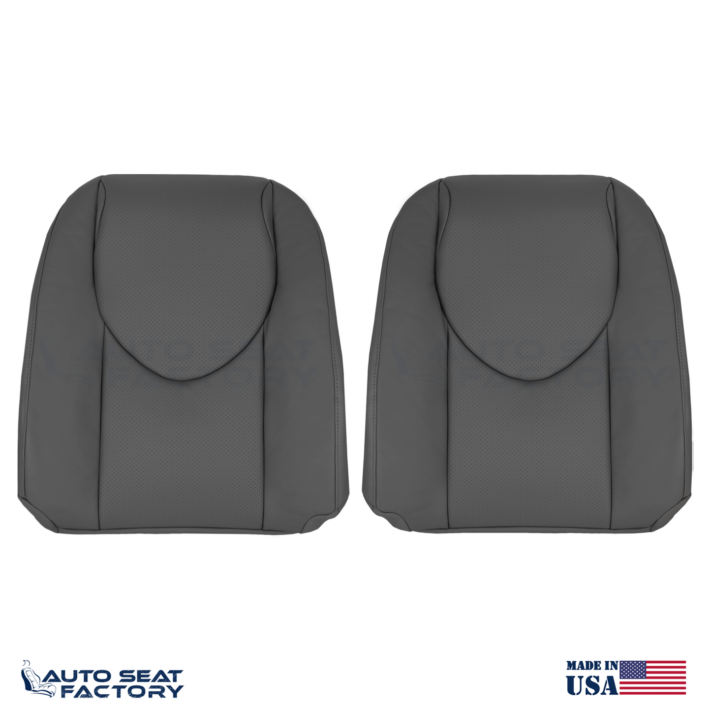 2006 - 2012 Fits Toyota RAV4 Front Left Right Black Vinyl Seat Covers, Perf. - OEM-Style Replacement Seat Cover