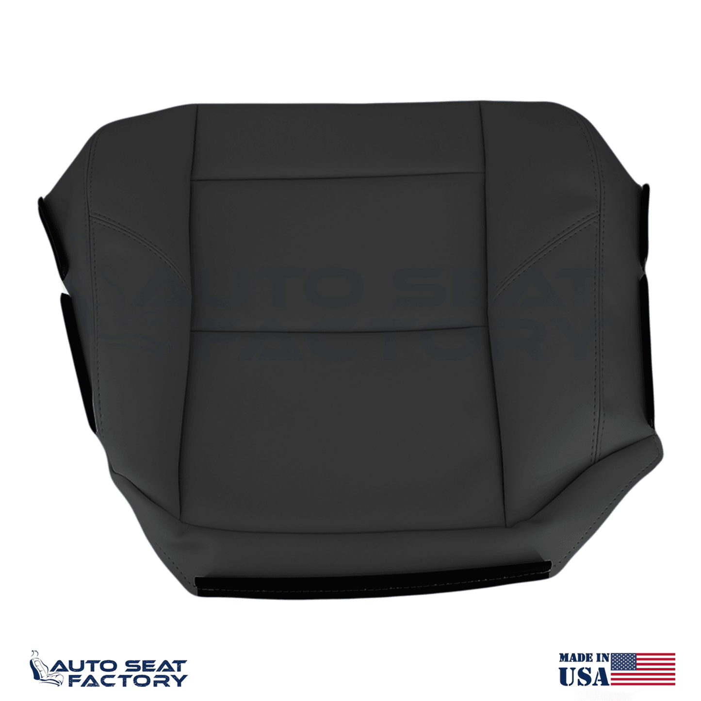 Fits 2007 - 2010 Volvo C70 Driver Bottom Black Synthetic Leather Seat Cover - OEM-Style Replacement Seat Cover