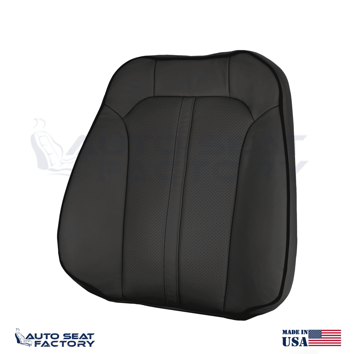 2011 -2015 Lincoln MKX Perforated PASSENGER Top Black Vinyl Seat Cover - OEM-Style Replacement Seat Cover