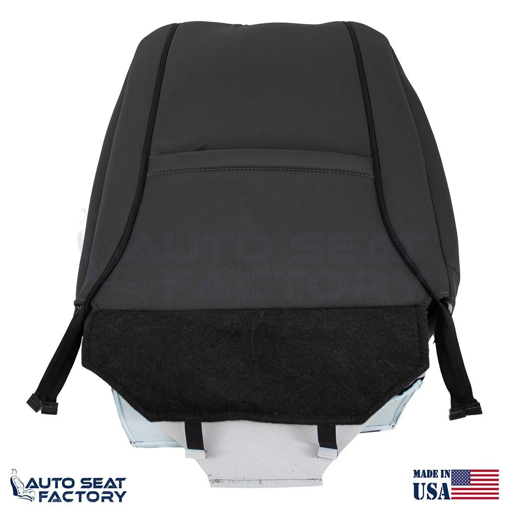 2019 - 2023 GMC Sierra Driver & Passenger Black Cloth Seat Covers (Square) - OEM-Style Replacement Seat Cover