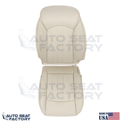 2014 - 2017 Fits Infiniti QX50 Driver Top & Bottom Wheat Vinyl Seat Covers - OEM-Style Replacement Seat Cover