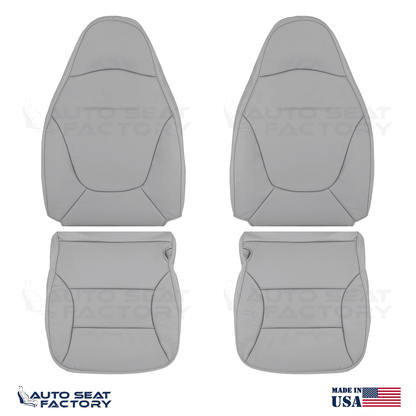 Fits 1997 - 2001 Ford Expedition Front Gray Leather Replacement Seat Covers - OEM-Style Replacement Seat Cover