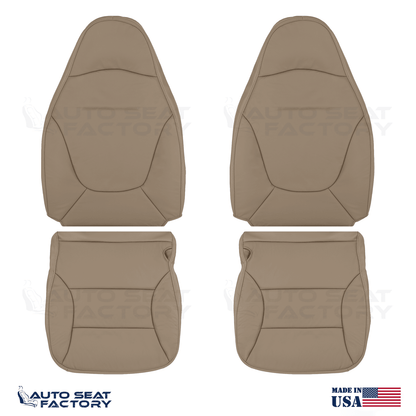 Fits 1997 - 2001 Ford Expedition Front Bucket Tan Vinyl Replacement Seat Covers - OEM-Style Replacement Seat Cover
