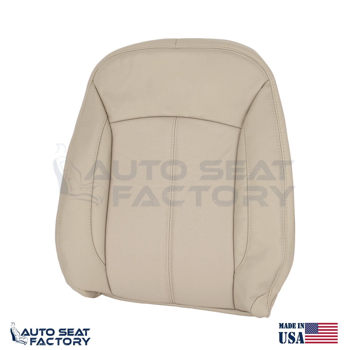 Fits 2010 - 2013 Buick LaCrosse Left & Right Tan Vinyl Seat Covers, PERFORATED - OEM-Style Replacement Seat Cover