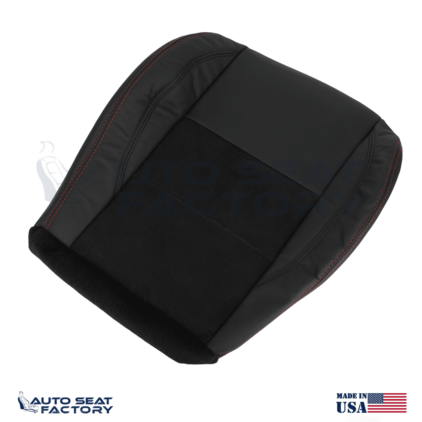 Replacement Black Seat Cover Fits 2006 - 2010 Dodge Charger RT Front Bottoms - OEM-Style Replacement Seat Cover