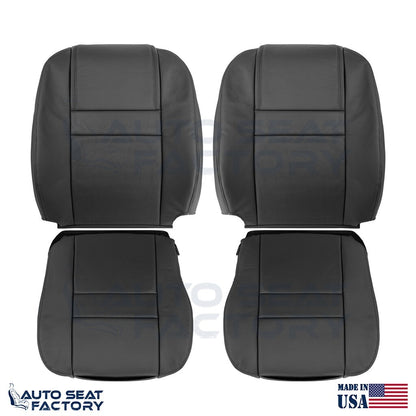 For 2006 2007 Chevy Monte Carlo Left & Right Perf Black Vinyl Seat Covers 4PCS - OEM-Style Replacement Seat Cover