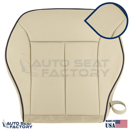 Fits 2007 - 2010 Lincoln MKX Perforated Driver Lower Leather Seat Cover + Piping - OEM-Style Replacement Seat Cover