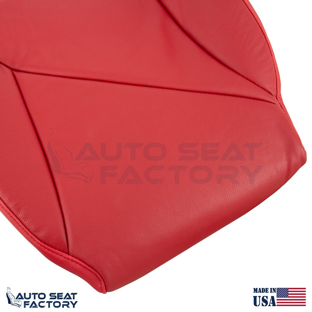 Replacement Fits 1996 Chevy Corvette Driver Side Bottom Red Leather Seat Cover - OEM-Style Replacement Seat Cover