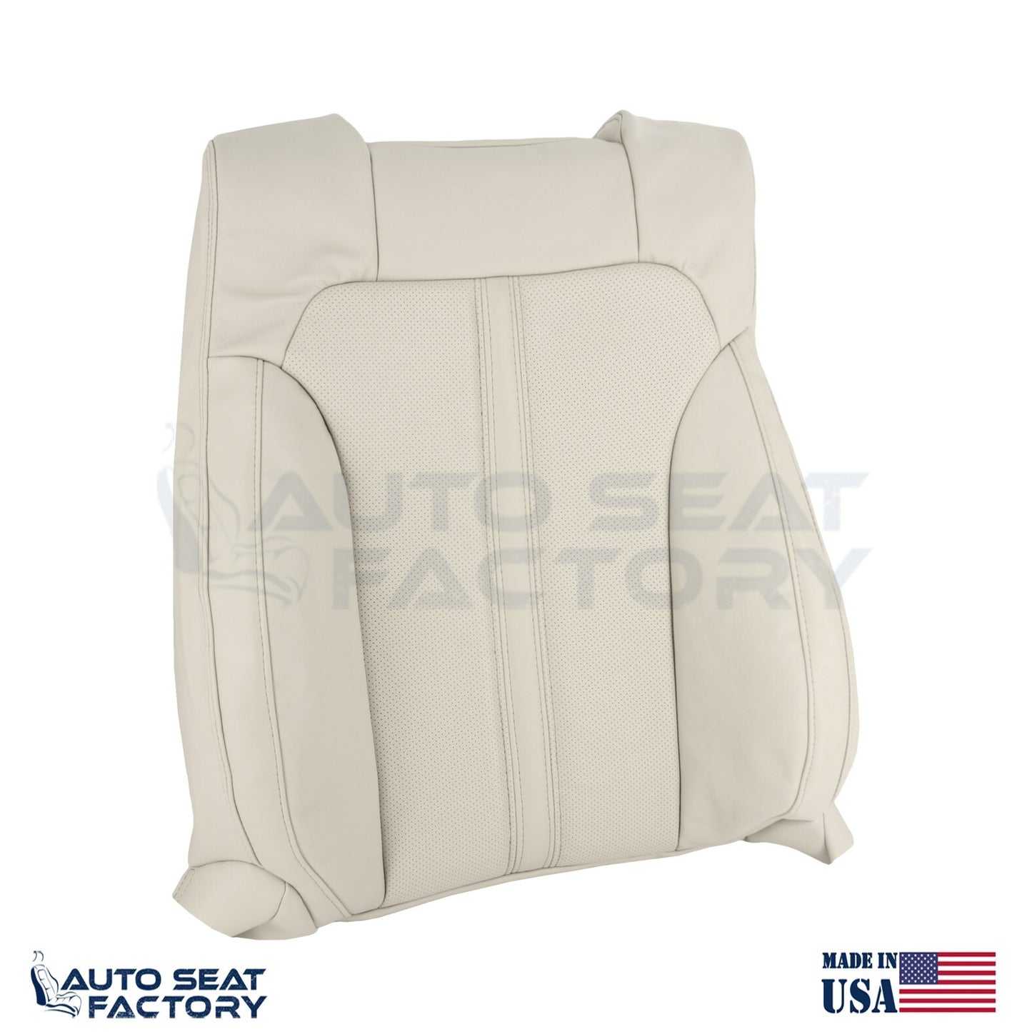 Fits 2009 - 2012 Lincoln MKS PASSENGER Cashmere Vinyl Seat Cover, Perforated 2PC - OEM-Style Replacement Seat Cover