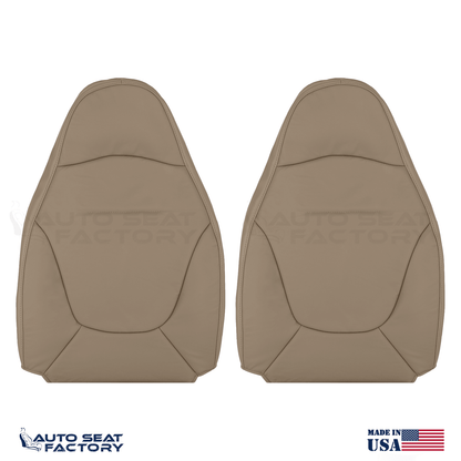 Fits 1997 - 2001 Ford Expedition Front Tan Leather Replacement Seat Covers - OEM-Style Replacement Seat Cover