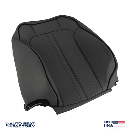 2011 - 2015 Lincoln MKX Perforated Left & Right Top Black Vinyl Seat Covers - OEM-Style Replacement Seat Cover
