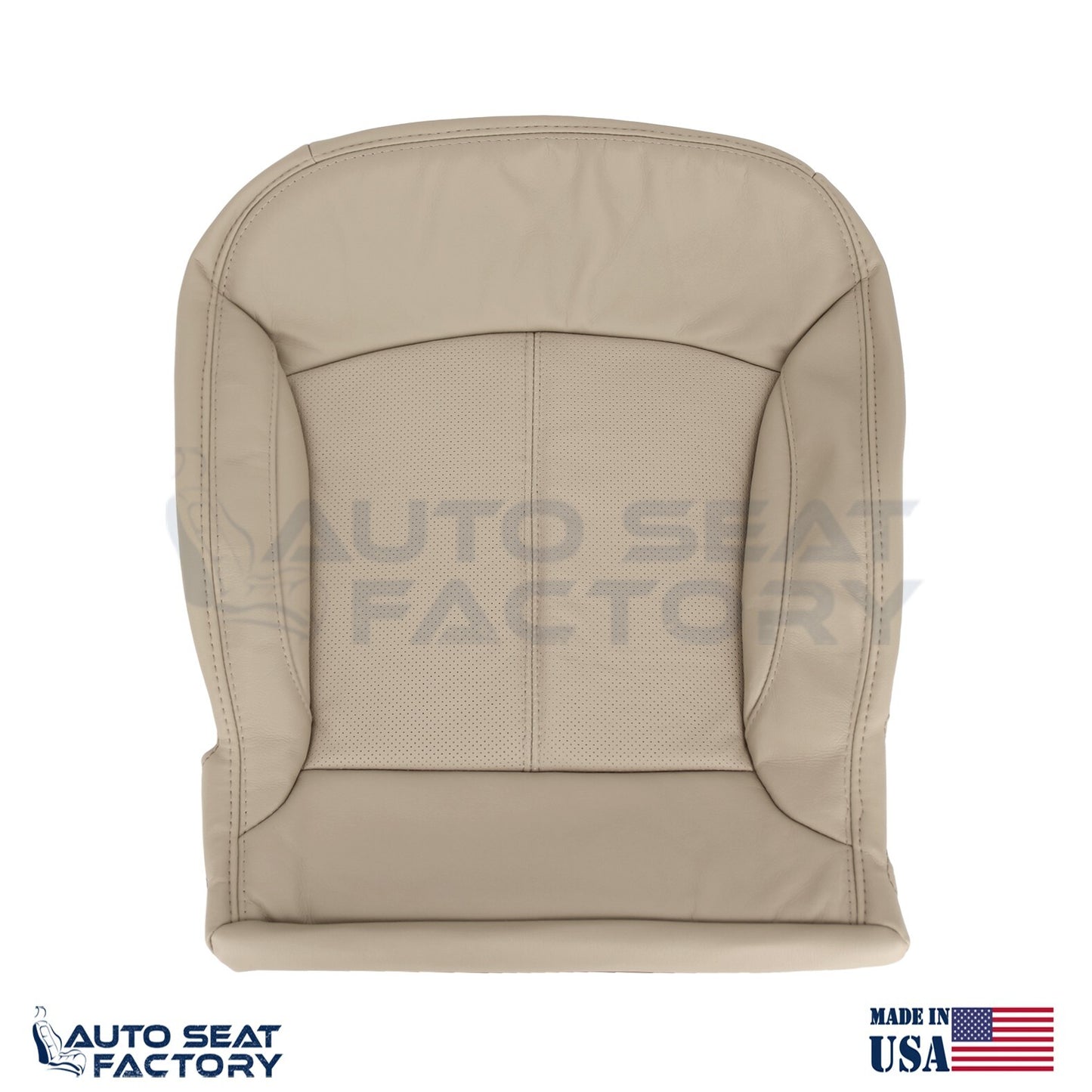 Fits 2010 - 2013 Buick LaCrosse RIGHT Top & Bottom Tan Vinyl Seat Covers, Perf. - OEM-Style Replacement Seat Cover