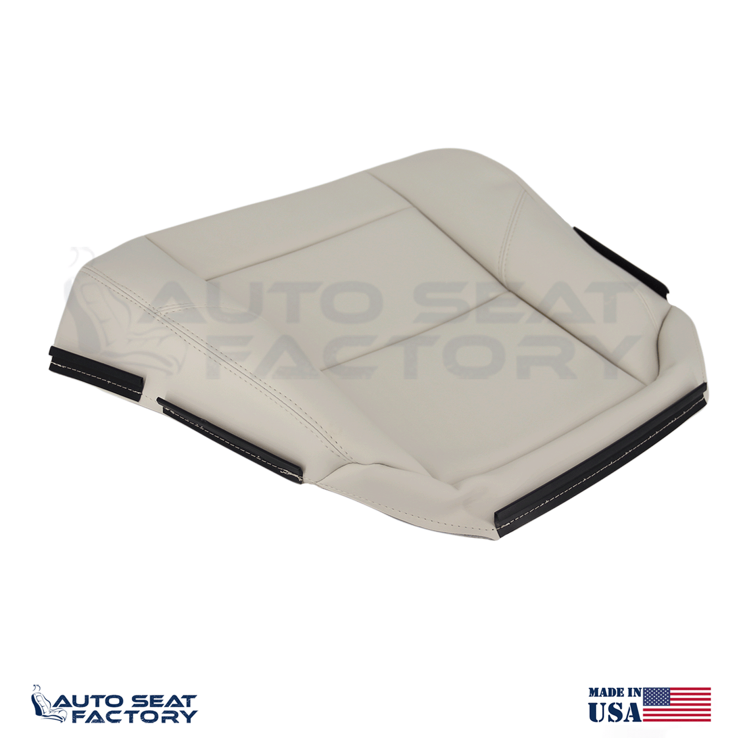 Replacement For 2007 -2010 Volvo C70 Left & Right Bottom Cream Vinyl Seat Covers - OEM-Style Replacement Seat Cover