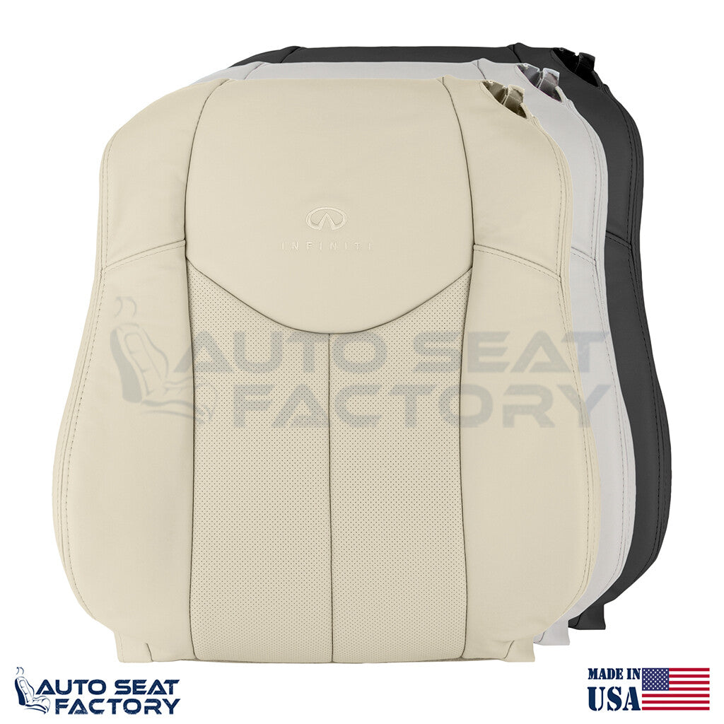 2009 - 2013 Fits Infiniti G37 Coupe Perforated Driver Vinyl Top Cover - OEM-Style Replacement Seat Cover
