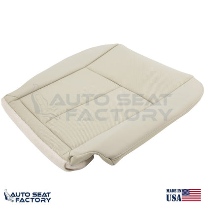 2014 - 2020 Fits Infiniti Q50 PASSENGER Bottom Wheat Vinyl Seat Cover PERFORATED - OEM-Style Replacement Seat Cover