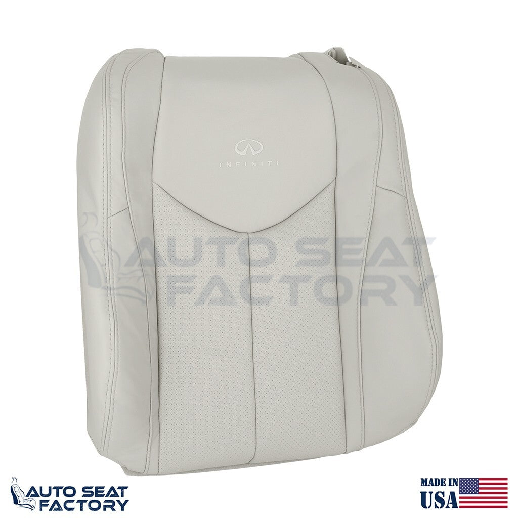 2009 - 2013 Fits Infiniti G37 CONVERTIBLE Driver 2PC Gray Vinyl Seat Cover, Perf - OEM-Style Replacement Seat Cover