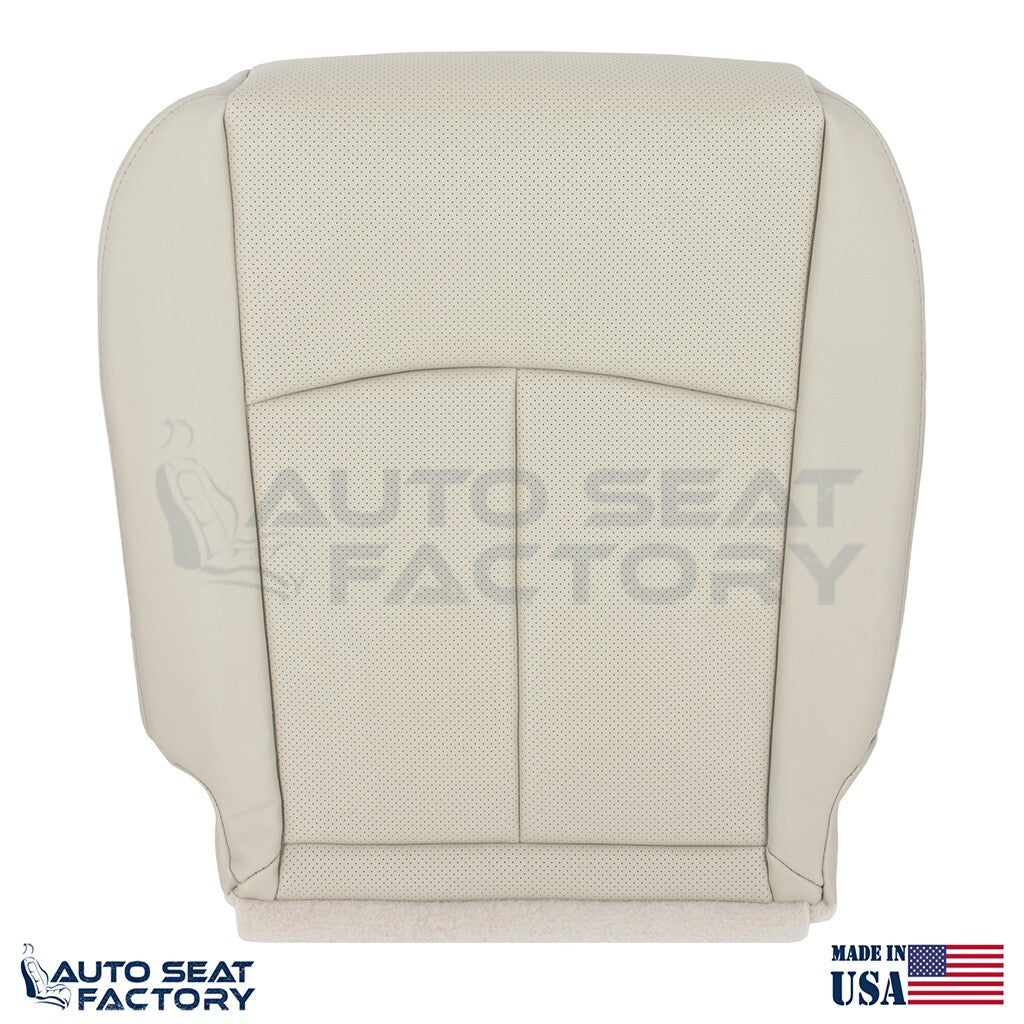 2014 - 2020 Fits Infiniti Q50 Driver Bottom Wheat Vinyl Seat Cover, PERFORATED - OEM-Style Replacement Seat Cover