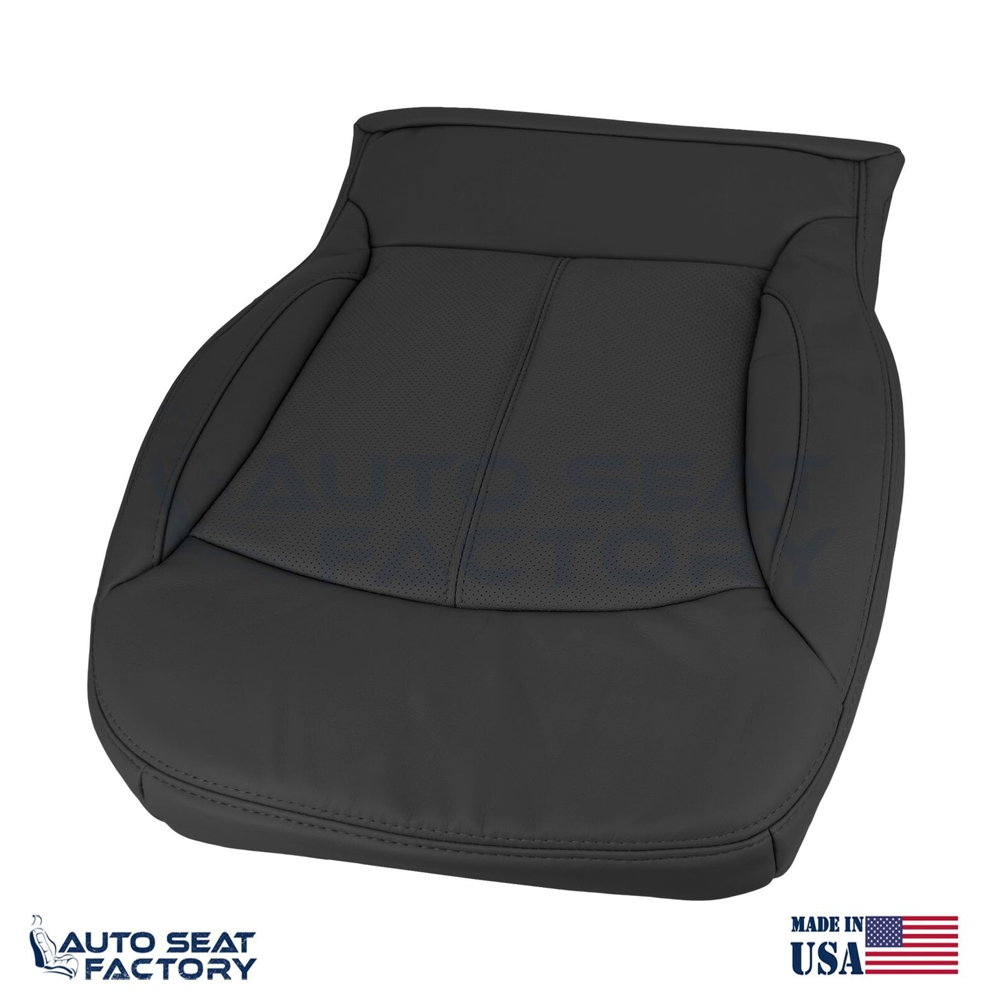 Fits 2010 -2013 Buick LaCrosse Driver Top & Bottom Blk Vinyl Seat Covers, Perf. - OEM-Style Replacement Seat Cover