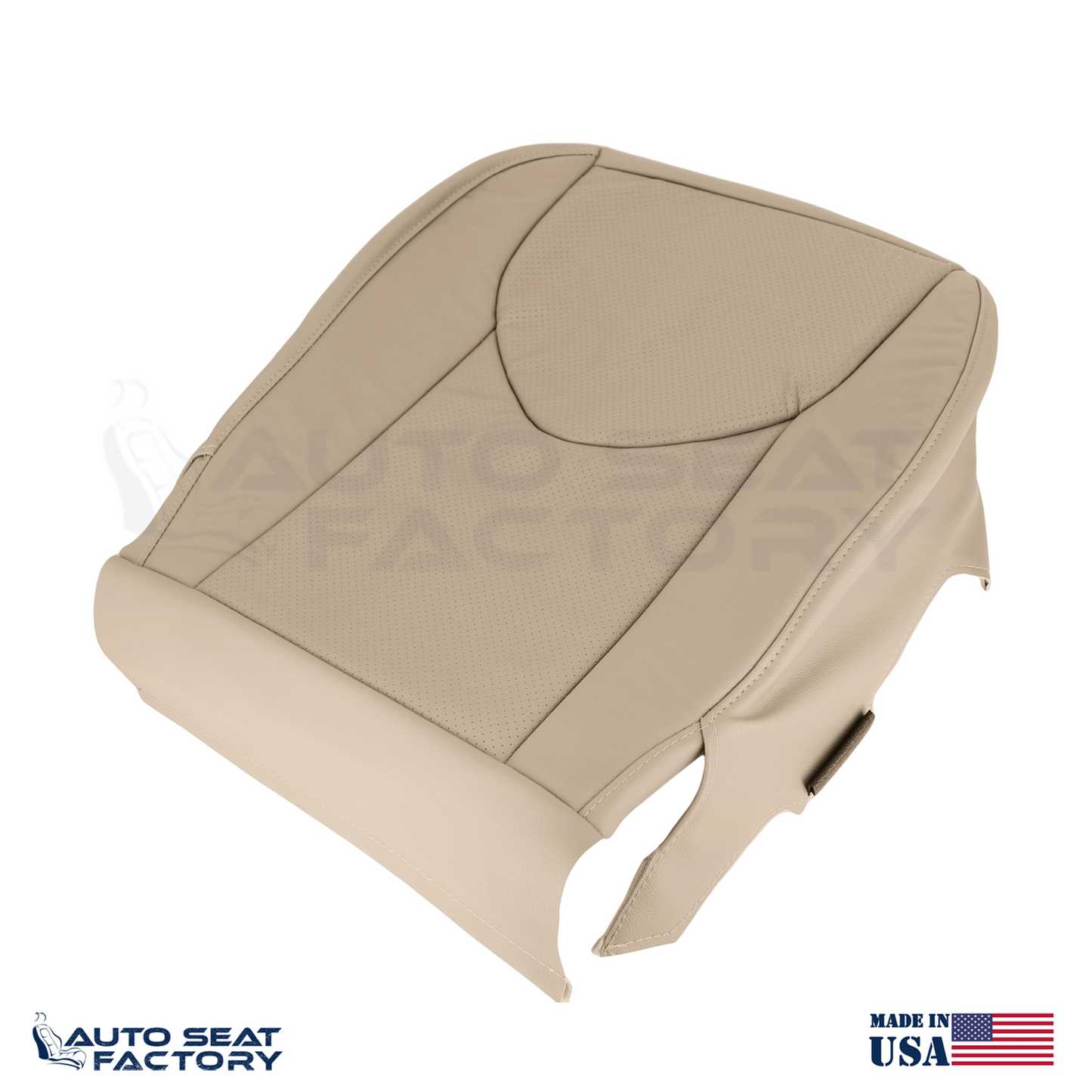 2009 - 2012 Fits Toyota RAV4 Perforated Driver Bottom BEIGE Vinyl Seat Cover - OEM-Style Replacement Seat Cover
