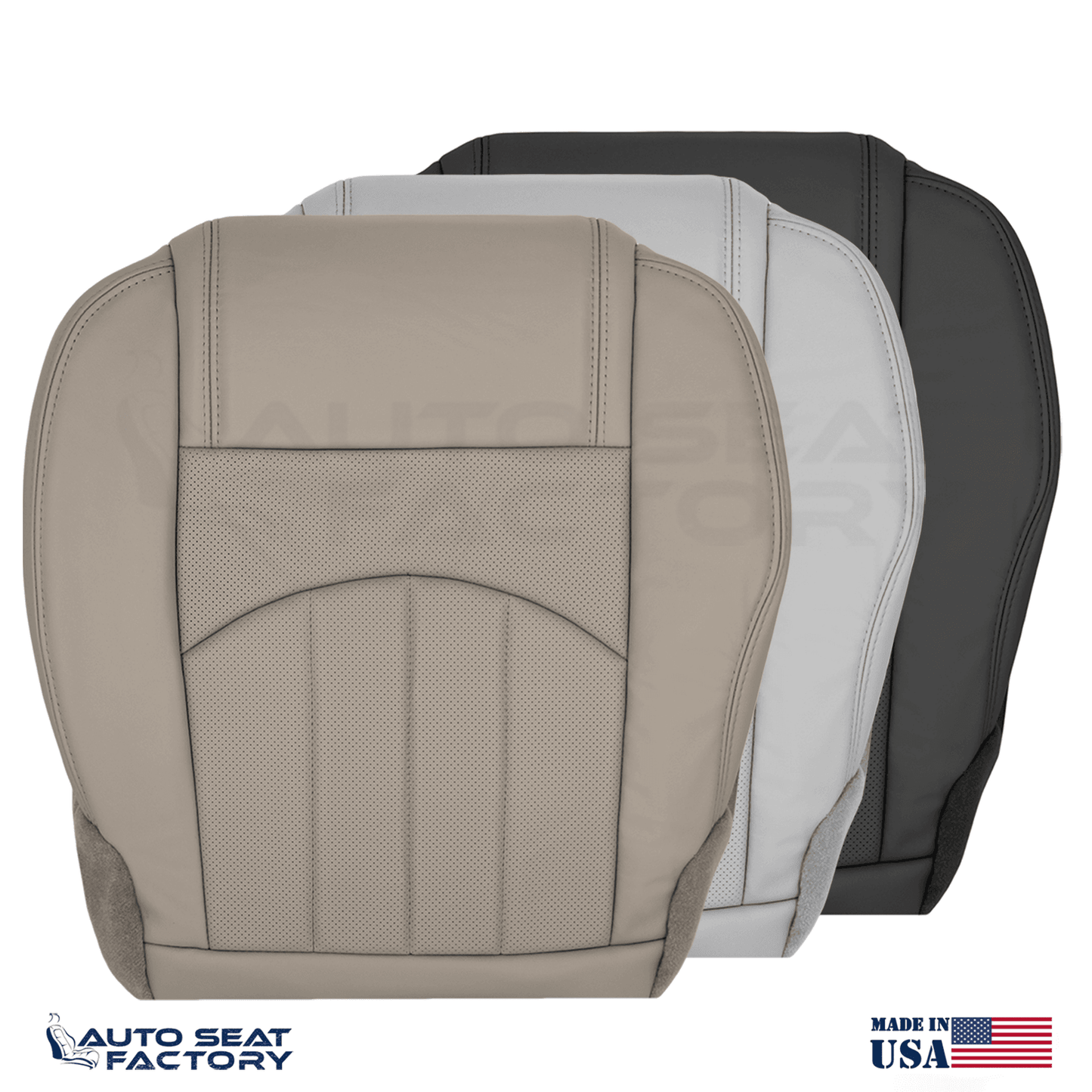 Fits 2013 - 2017 GMC Acadia Denali PASSENGER Bottom Replacement Vinyl Seat Cover - OEM-Style Replacement Seat Cover