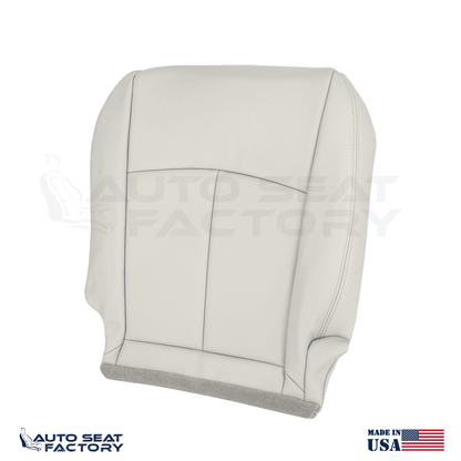 2014 - 2020 Fits Infiniti Q50 Driver Side Bottom Gray Leather SOLID Seat Cover - OEM-Style Replacement Seat Cover