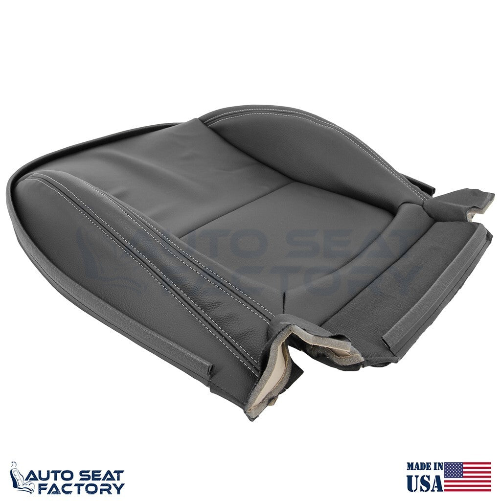 Fits 2012 - 2016 Mercedes Benz SLK Front Driver Bottom Black Vinyl Seat Cover - OEM-Style Replacement Seat Cover