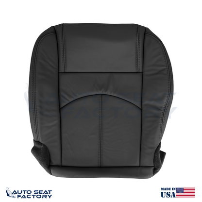 Fits 2013 - 2017 GMC Acadia Left & Right Bottom Solid Black Vinyl Seat Cover - OEM-Style Replacement Seat Cover